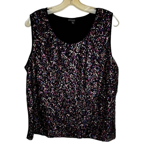 George Sequin Black Top nwt - Picture 1 of 7